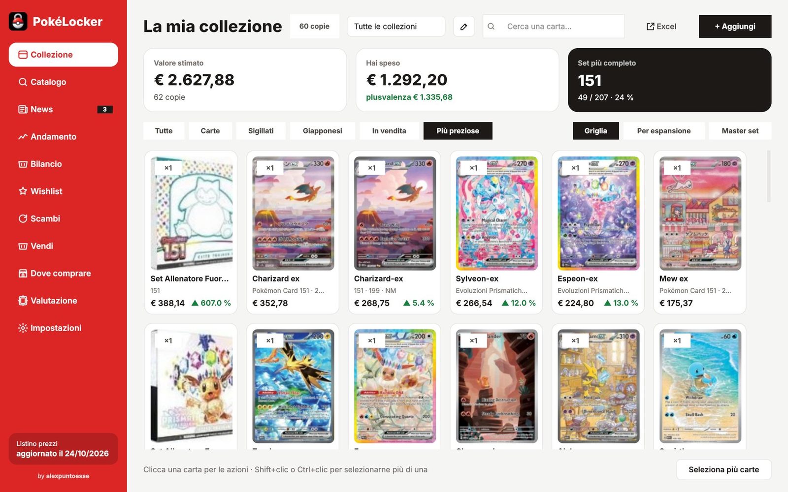 PokéLocker su PC: la collezione con valore e plusvalenza